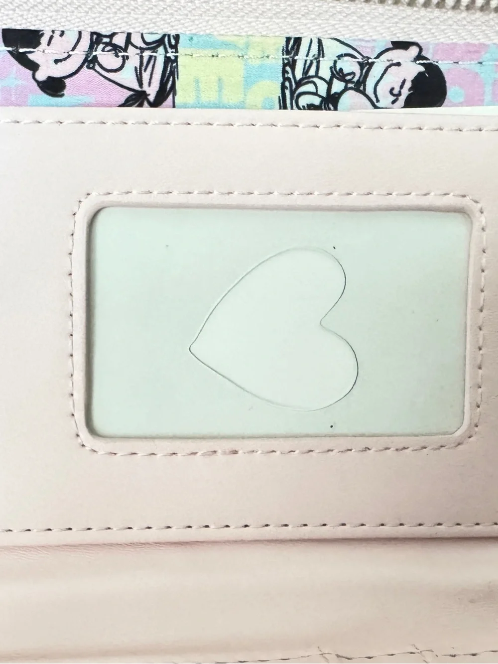 Peanuts Kissing Booth Zip Wallet in Aqua and Light Blue